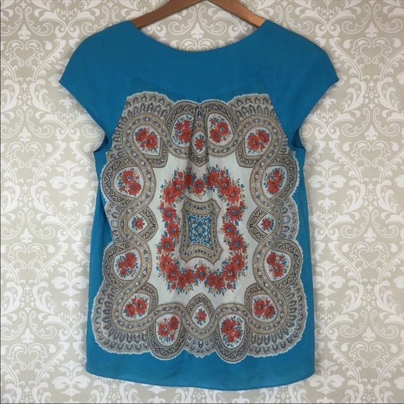 Anthropologie Moulinette Soeurs Fontes Silk Top - Picture 6 of 8